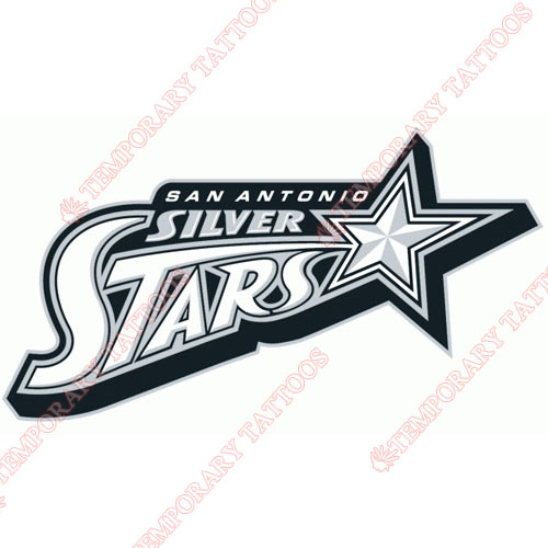 San Antonio Silver Stars Customize Temporary Tattoos Stickers NO.8579